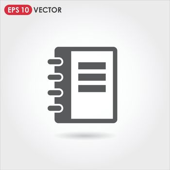 notebook single vector icon