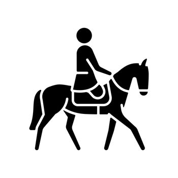 Equestrian black glyph icon