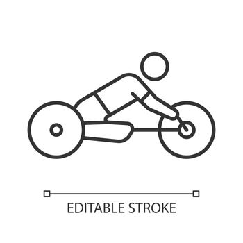 Road cycling linear icon