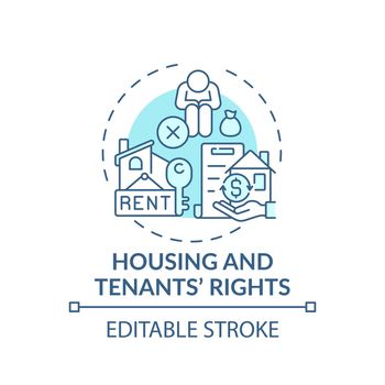 Housing and tenants rights concept icon