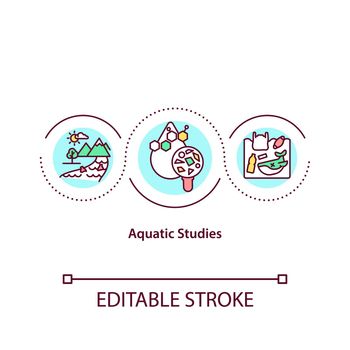 Aquatic studies concept icon