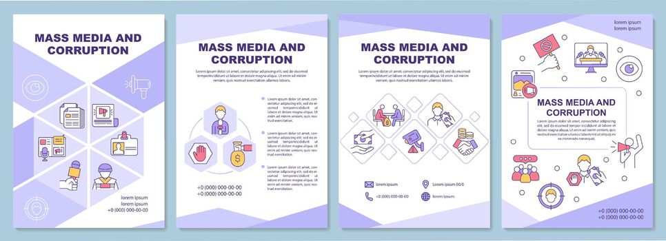 Mass media corruption brochure template