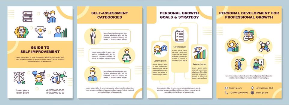 Guide to self-improvement brochure template