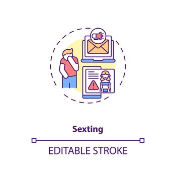 Sexting culture concept icon.