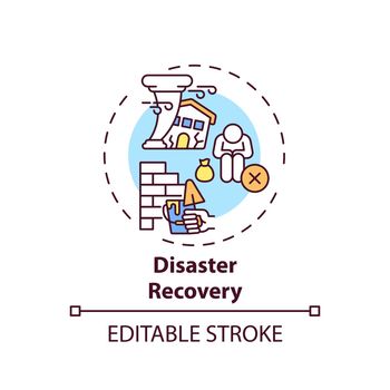 Disaster recovery concept icon