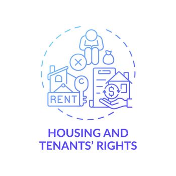 Housing and tenants rights concept icon