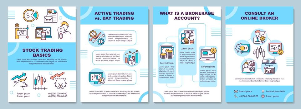 Stock trading basics brochure template