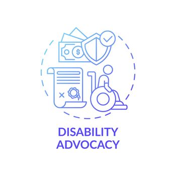 Disability advocacy concept icon