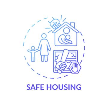Safe housing concept icon