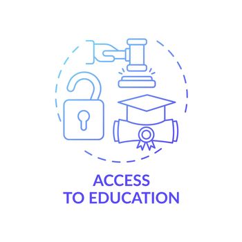 Access to education concept icon
