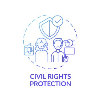 Civil rights protection concept icon