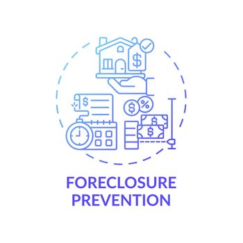 Foreclosure prevention concept icon