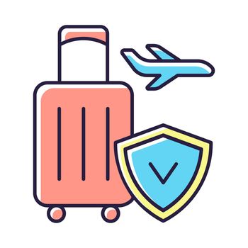 Travel insurance RGB color icon
