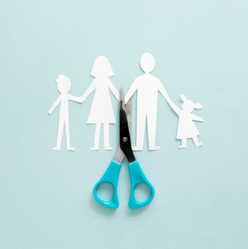 family divorce paper shape. High quality photo