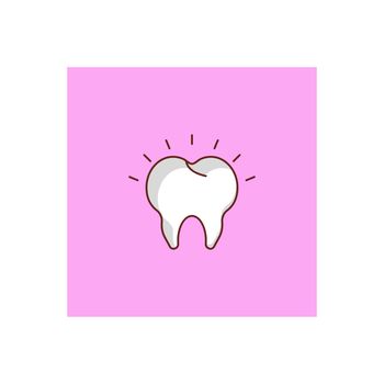dental Vector illustration on a transparent background. Premium quality symbols.Vector line flat color icon for concept and graphic design.