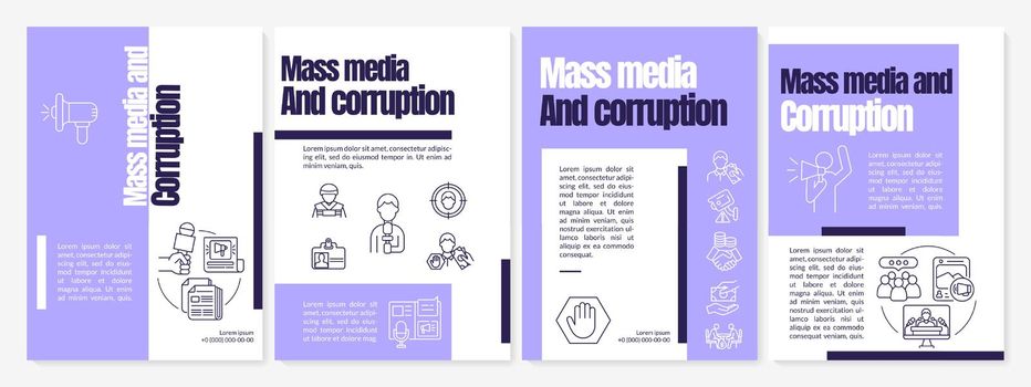 Corrupted mass media brochure template