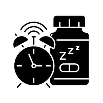 Supplements for insomnia black glyph icon