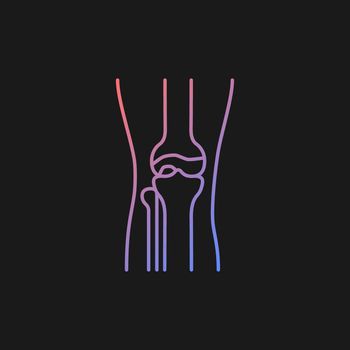 Osteoarthritis gradient vector icon for dark theme