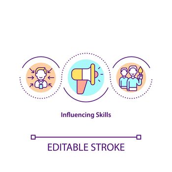 Influencing skills concept icon