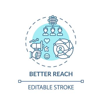 Better reach concept icon