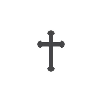 symbol of Christian cross,vector icon logo illustration