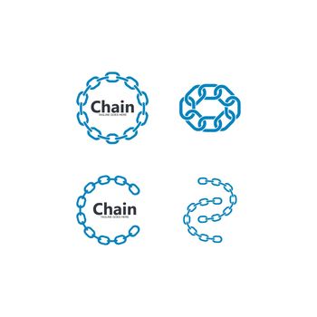 chain logo template vector icon illustration design