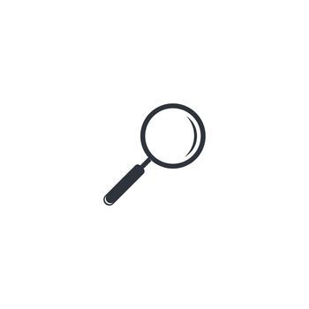 Magnify glass vector icon illustration