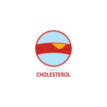 vector of cholesterol plaque logo icon illustratrion