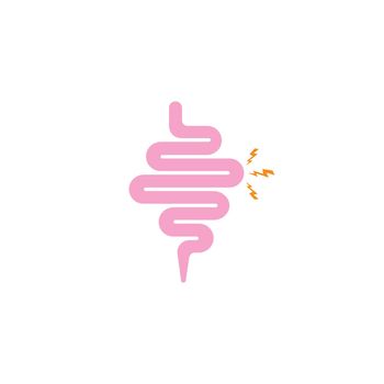 intestines symbol for digestive logo vector icon illustration