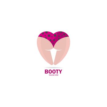 women sexy booty logo vector icon illustration