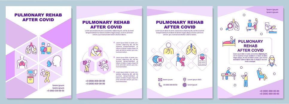 Pulmonary rehab after covid brochure template