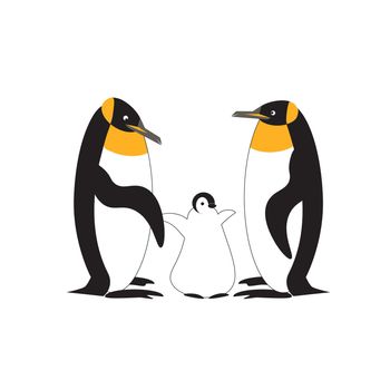 A family of Royal penguins