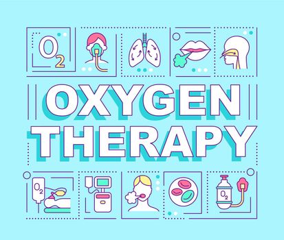 Oxygen therapy word concepts banner
