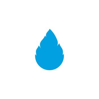 Blue fire flame logo can also for gas and energy logo vector icon illustration