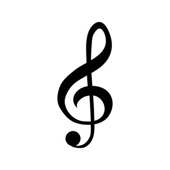 Treble clef icon music sign