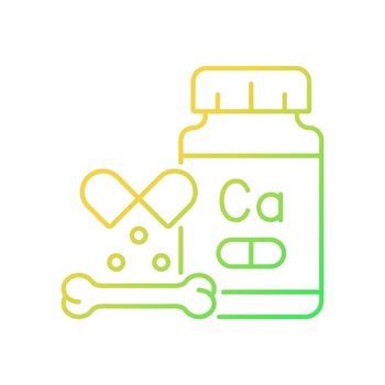 Calcium supplements gradient linear vector icon