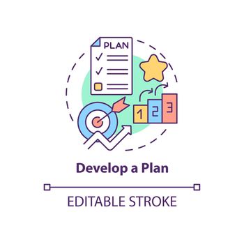 Develop plan concept icon