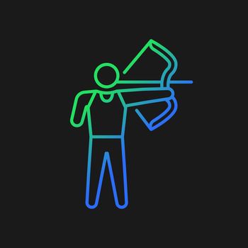 Archery gradient vector icon for dark theme