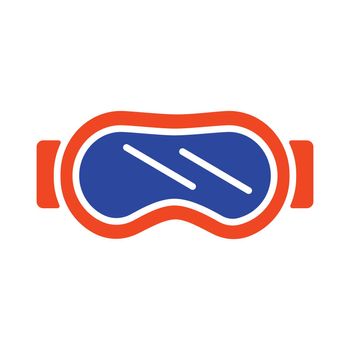 Classic snowboard ski goggles vector icon