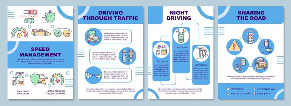 Driving courses types brochure template