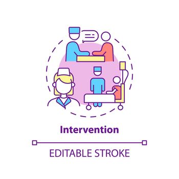 Intervention concept icon