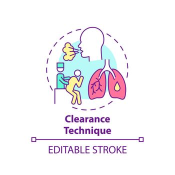 Clearance technique concept icon