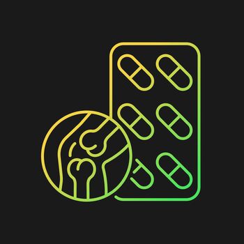 Joint support gradient vector icon for dark theme