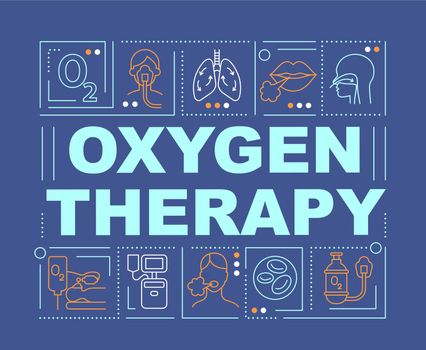 Supplemental oxygen therapy word concepts banner