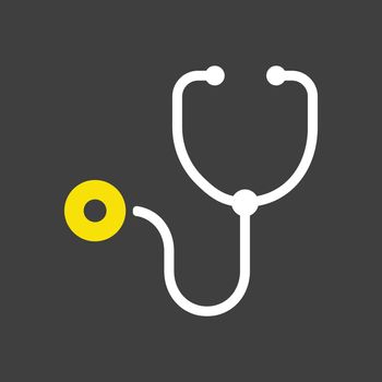 Medical stethoscope vector icon. Medical sign