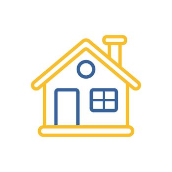 Detailed winter house vector icon. Winter sign