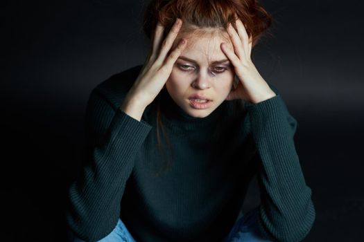 emotional woman depression disorder pain beating aggression