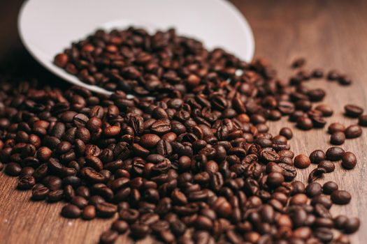 natural coffee brown mocha beans close-up food
