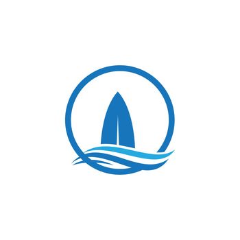 Surf board logo design