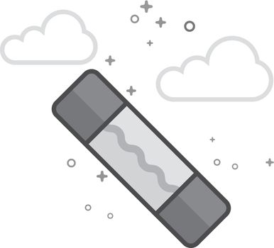 Flat Grayscale Icon - Electric fuse